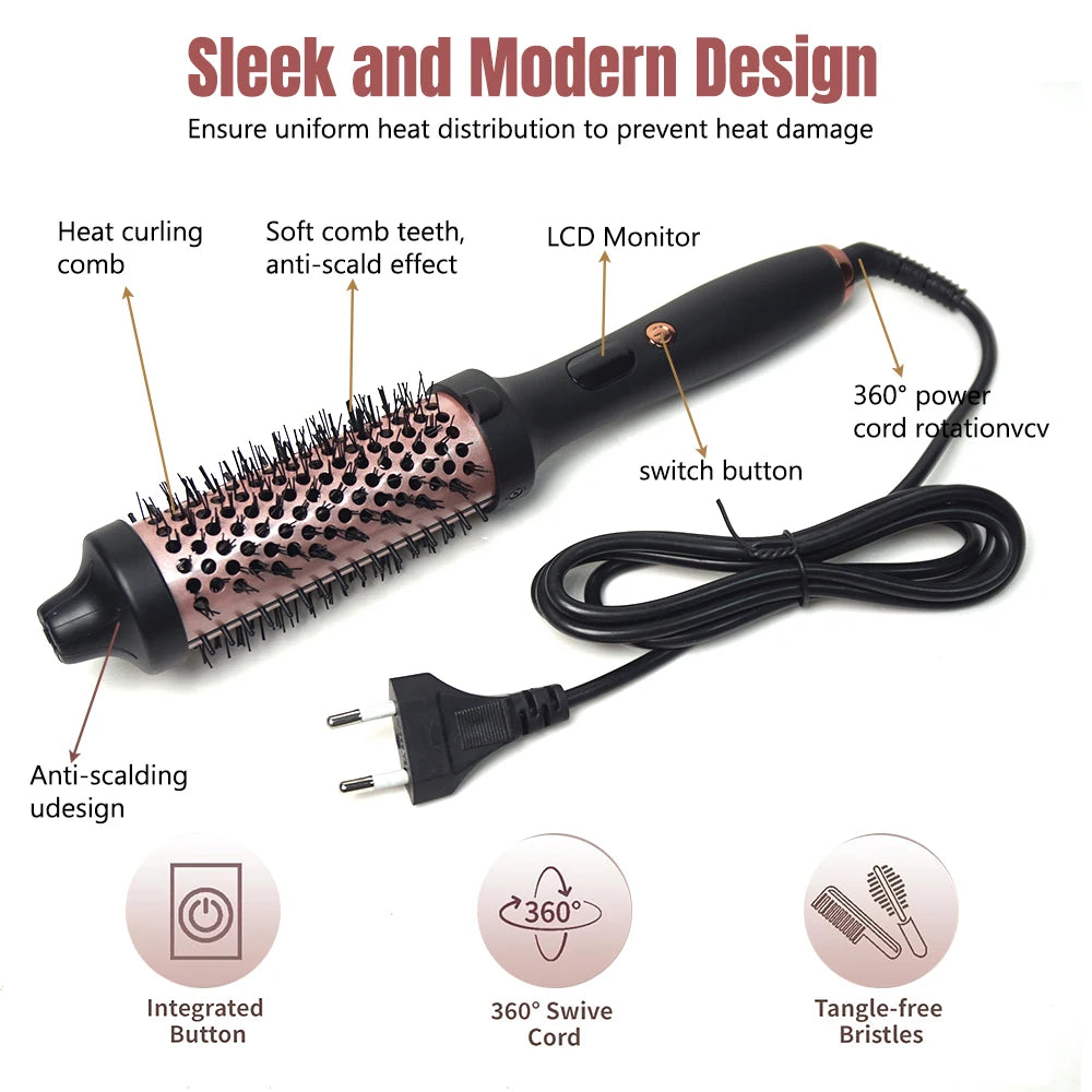 GlossyWave™ 2-in-1 Hair Styling Brush