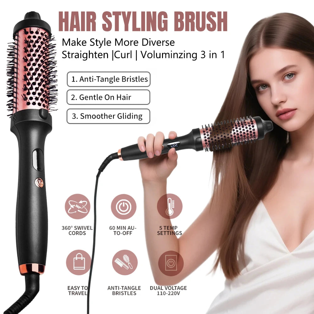 GlossyWave™ 2-in-1 Hair Styling Brush